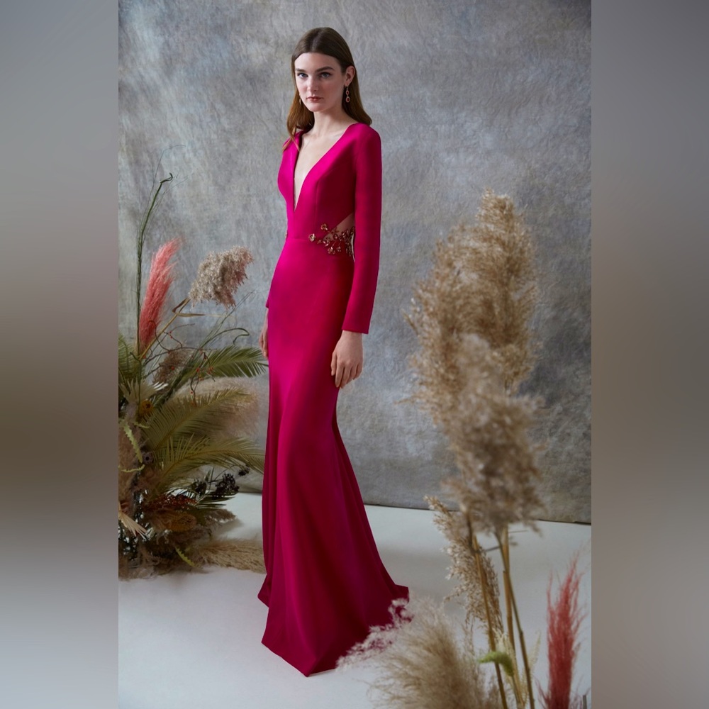Elegant Pink Evening Gown